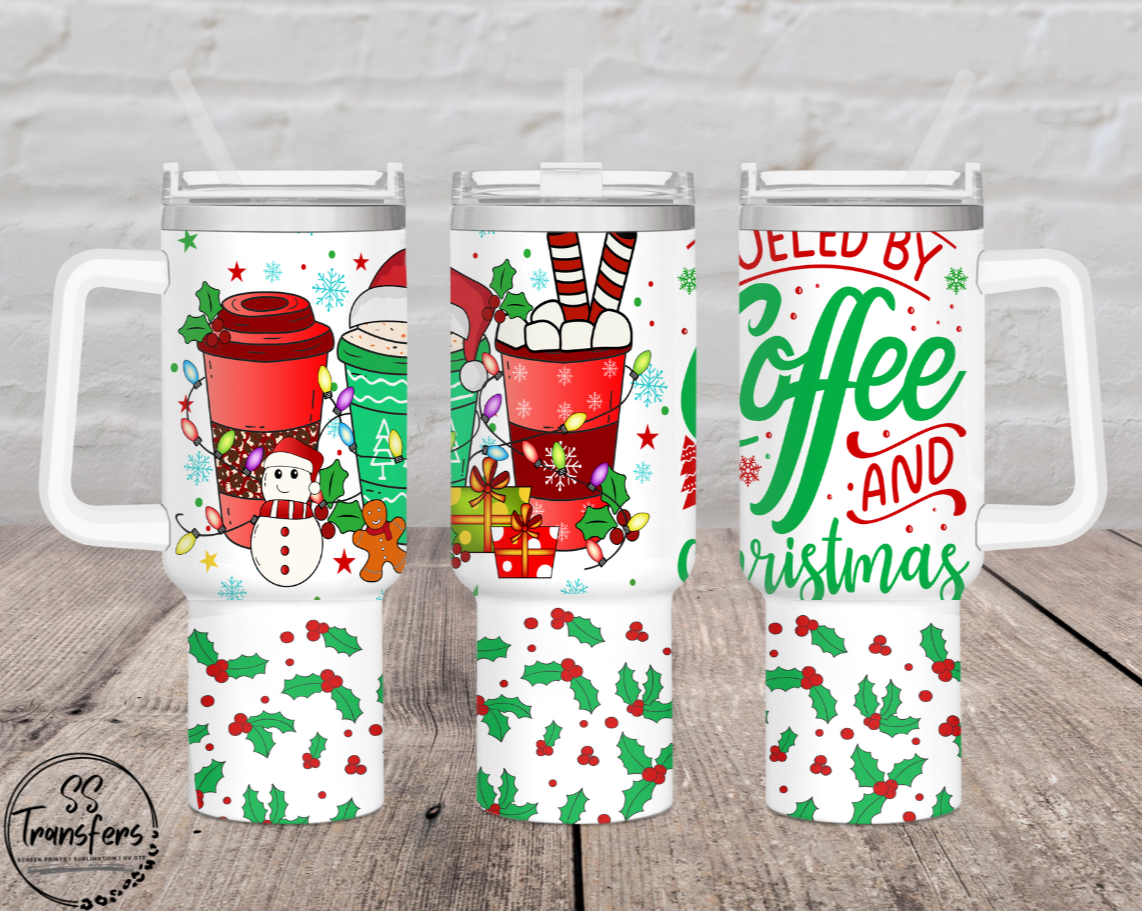 Coffee and Christmas 40oz UV Wrap