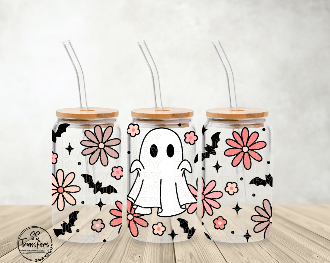 Ghost Flowers Libbey UV Wrap