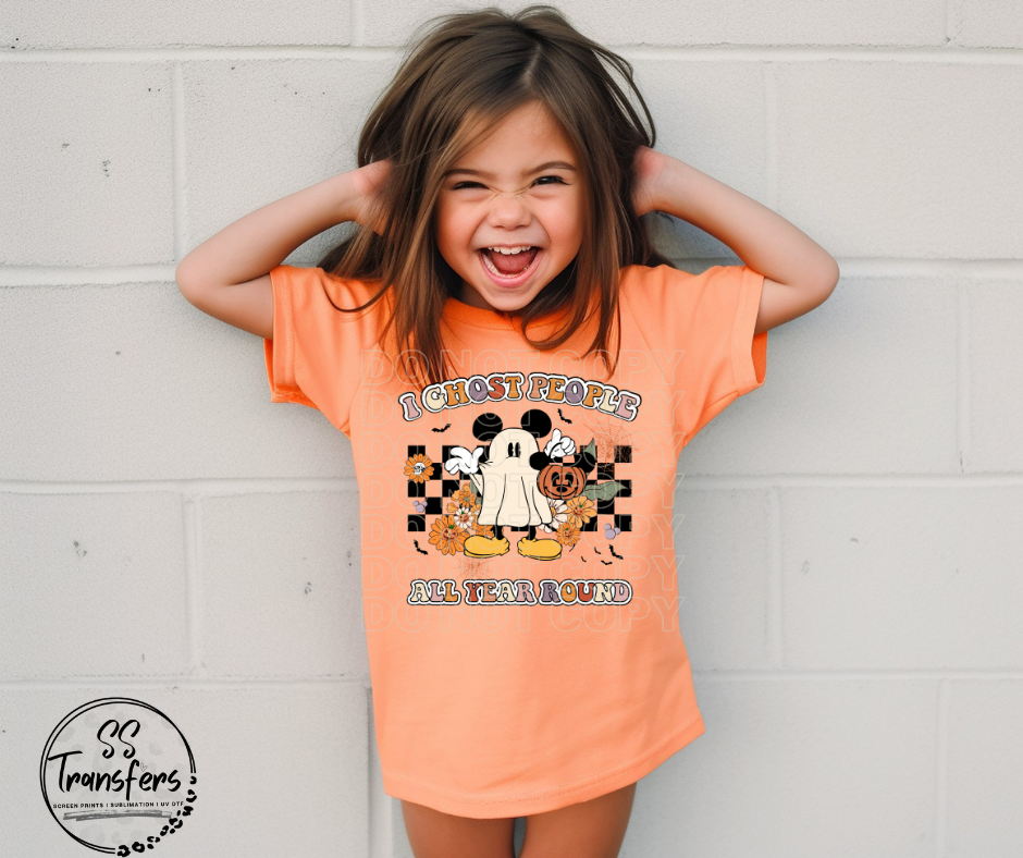 I Ghost People Halloween Kids DTF Transfer