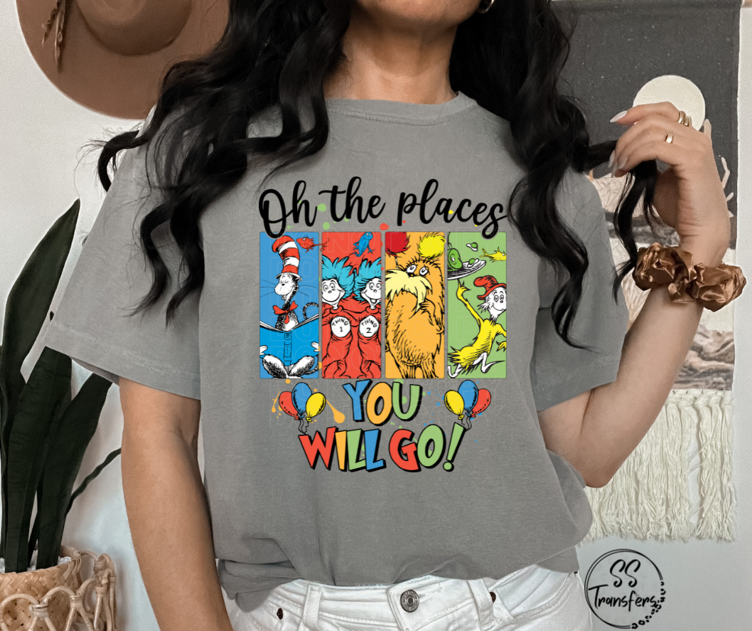 Oh The Places You'll Go DTF Transfer
