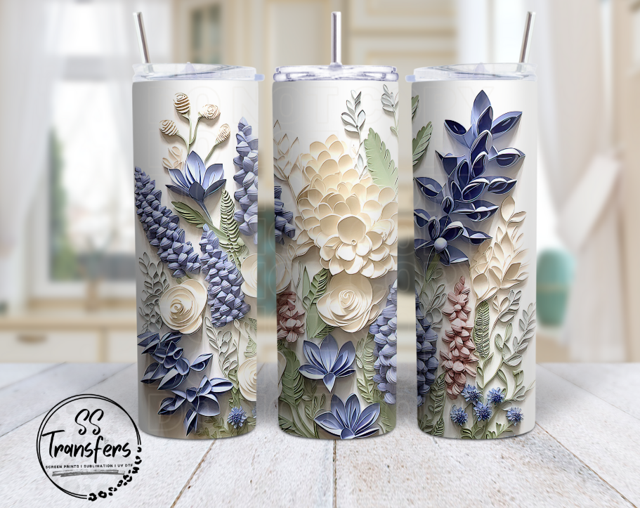 Floral Collage (Multiple Colors) Sub Tumbler Transfer