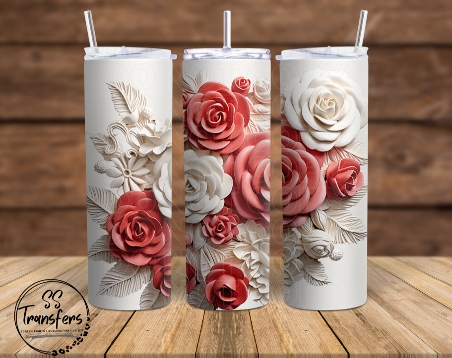 Floral Collage (Multiple Colors) Sub Tumbler Transfer