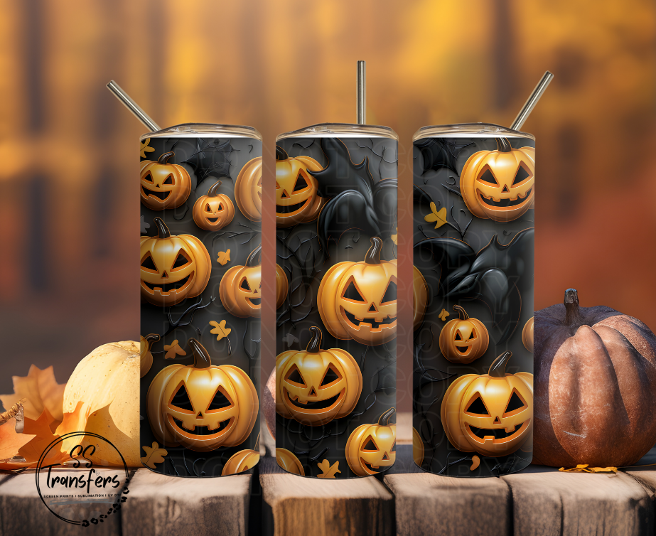 Bats and Pumpkins Sub Tumbler Transfer