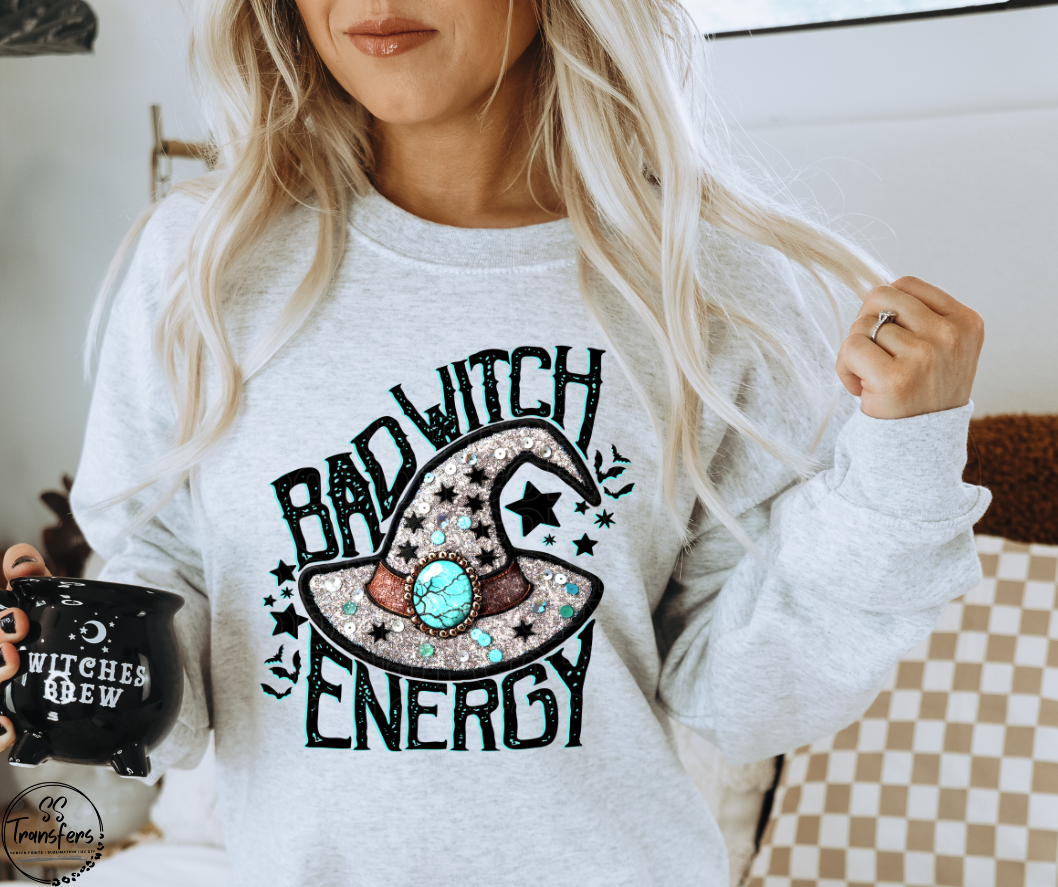 Bad Witch Energy (multiple colors) DTF Transfer