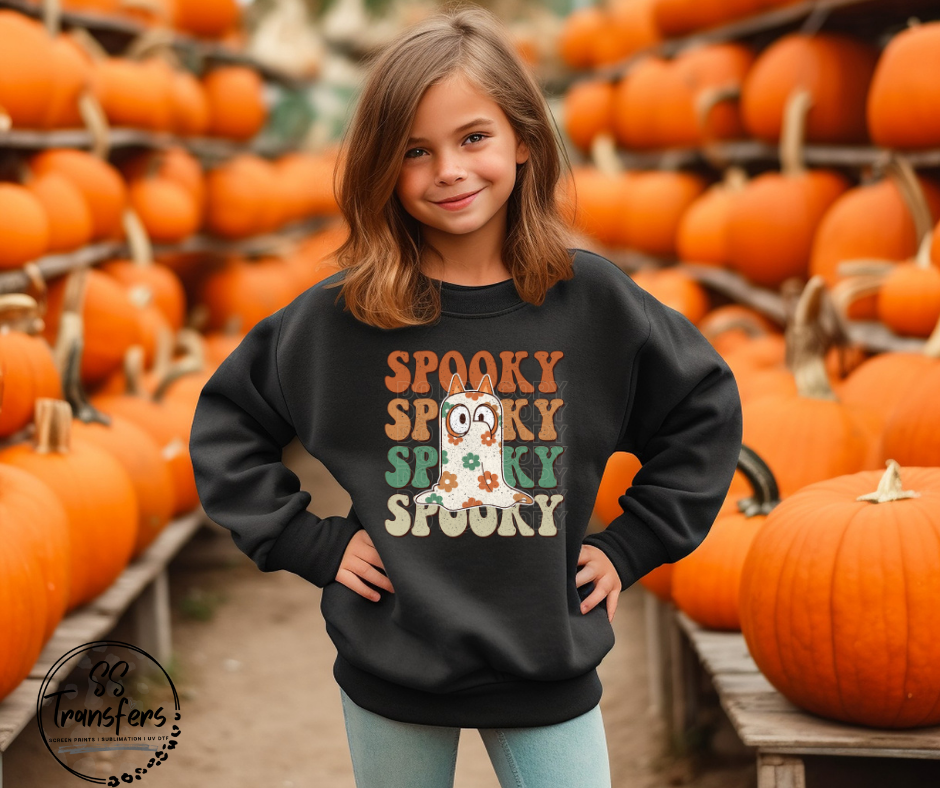 Spooky Stacked Ghost DTF Transfer