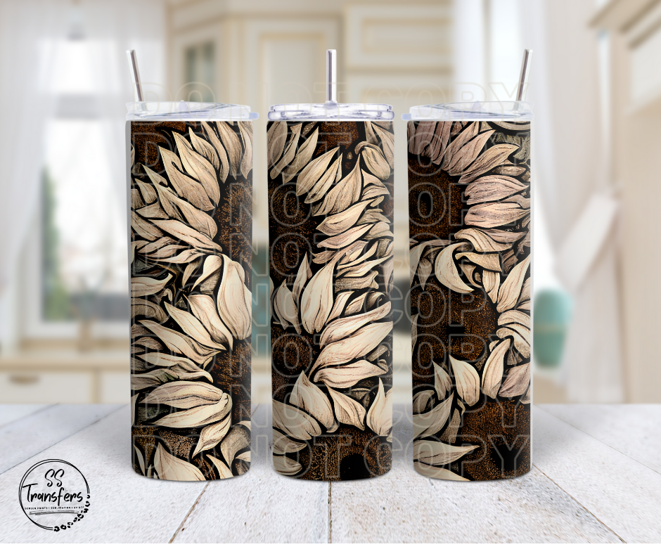 Painted Sunflower Sub Tumbler Transfer