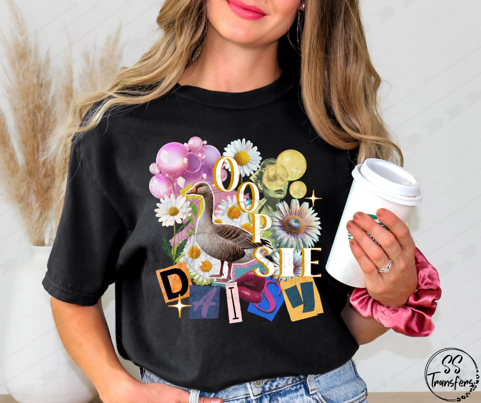 Oopsie Daisy Collage DTF Transfer