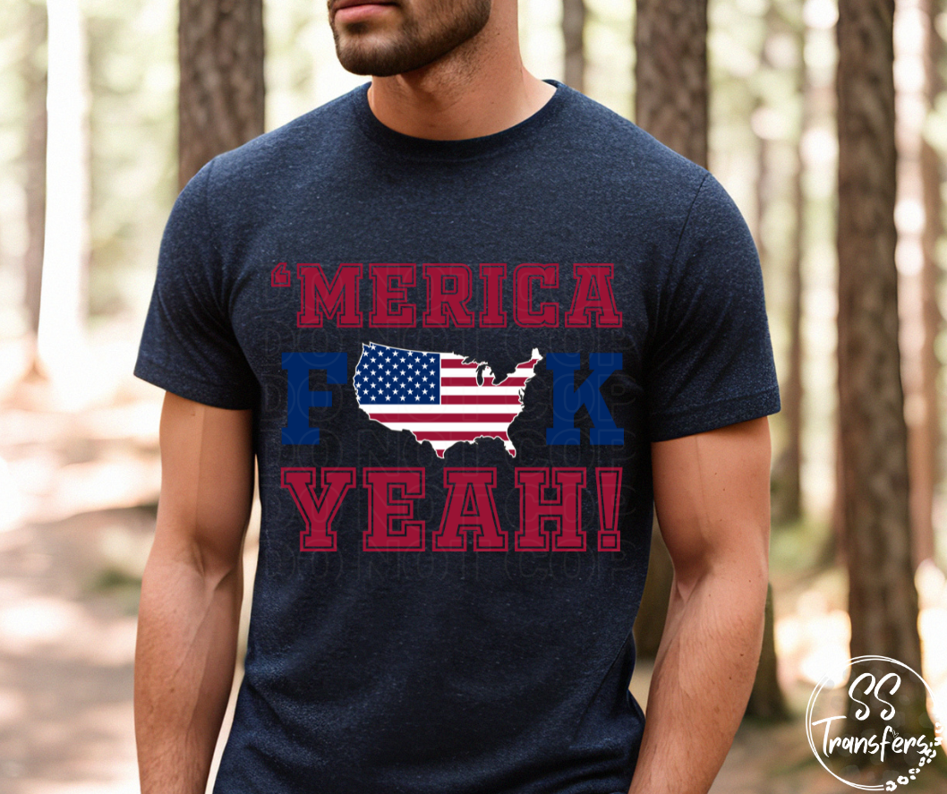 Merica' F Yeah! DTF Transfer