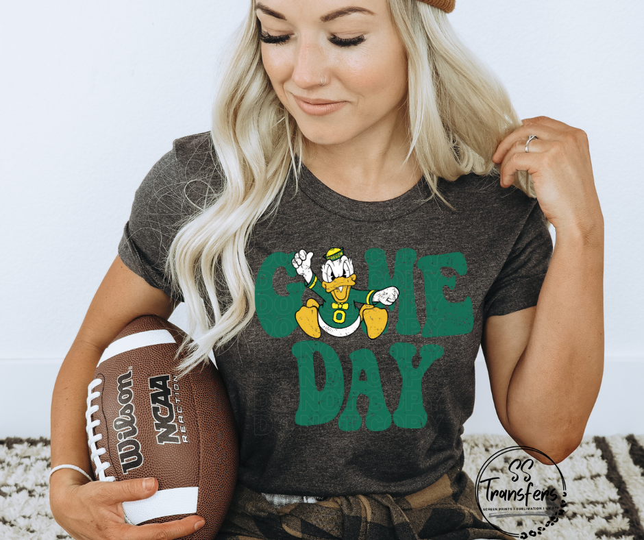 Vintage Game Day Ducks DTF Transfer