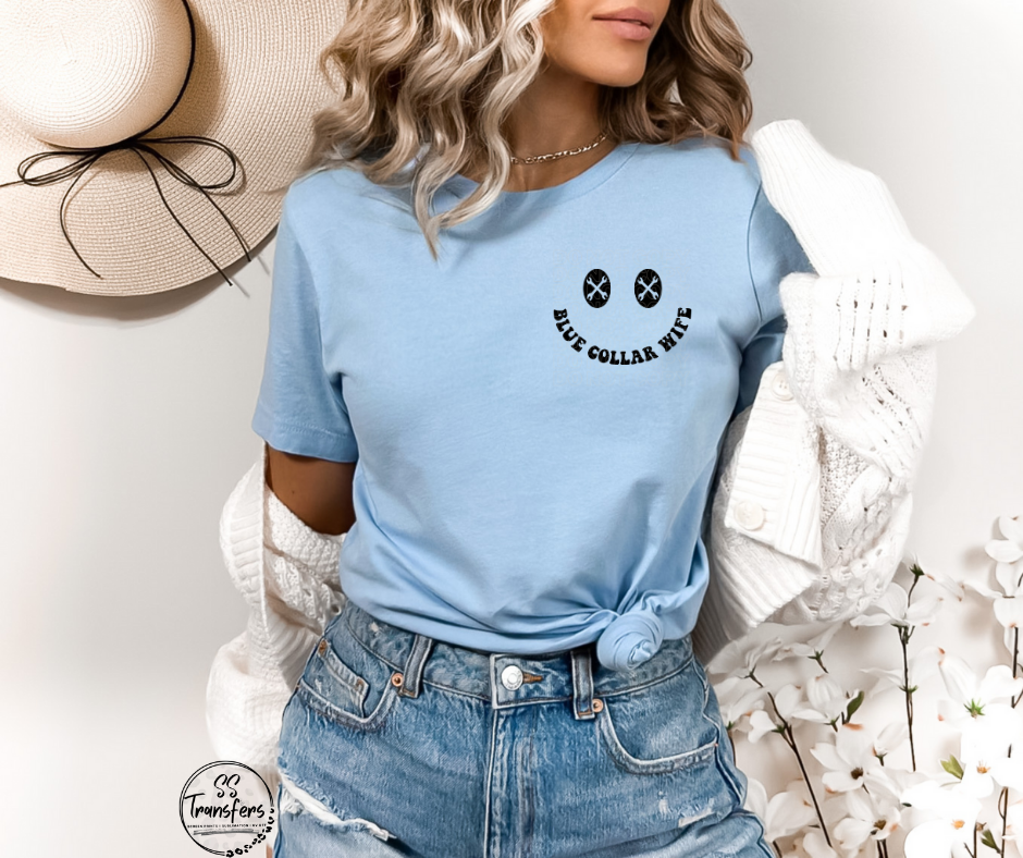 Blue Collar Wife Pocket DTF Transfer