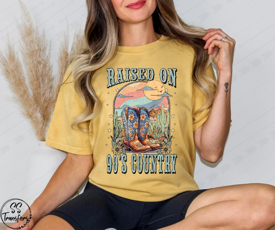 Raised On 90's Country DTF Transfer