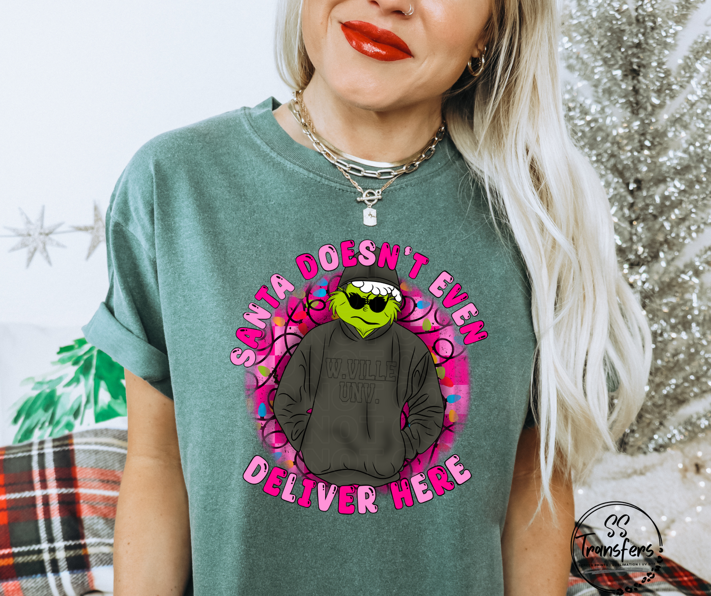 Santa Doesn't Even Deliver Here DTF Transfer