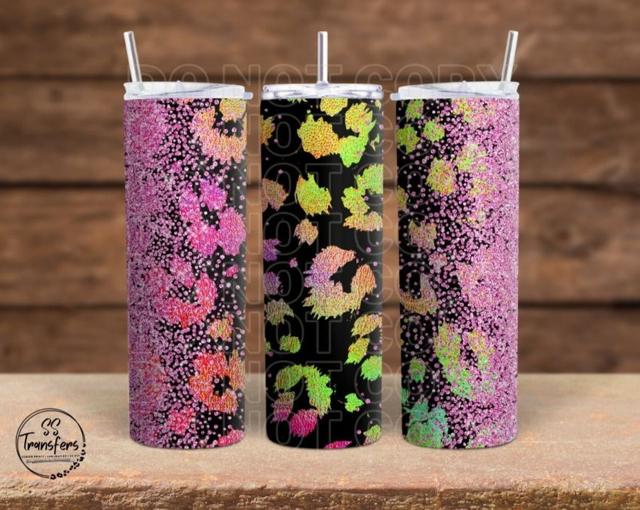 Color Splash Leopard Print Sub Tumbler Transfer