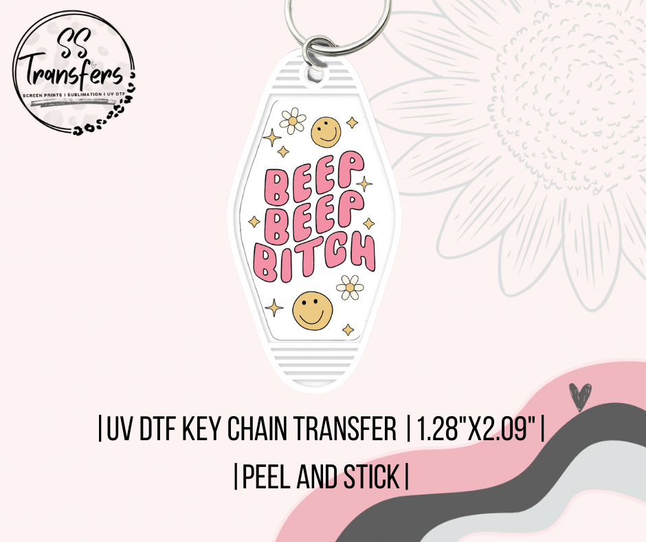 Beep Beep UV Motel Keychain