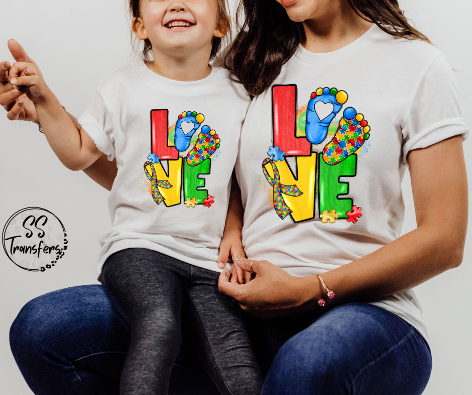 LOVE Autism Awareness DTF Transfer