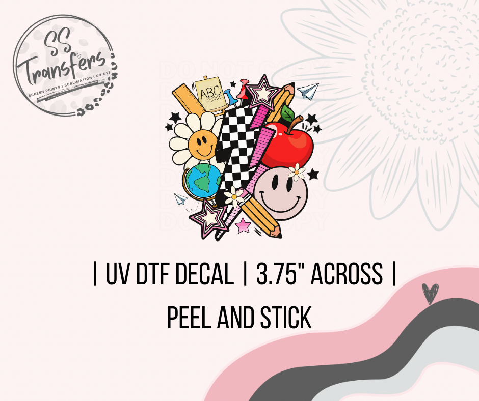 Retro Teacher UV Decal