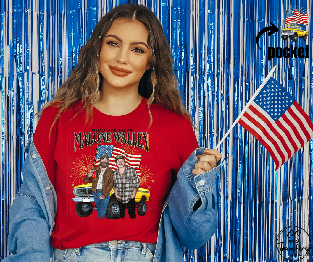 MxW Yellow Truck (Pocket Included) DTF Transfer