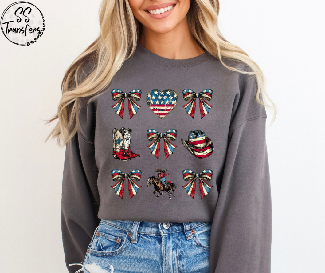 Bows and Boots DTF Transfer