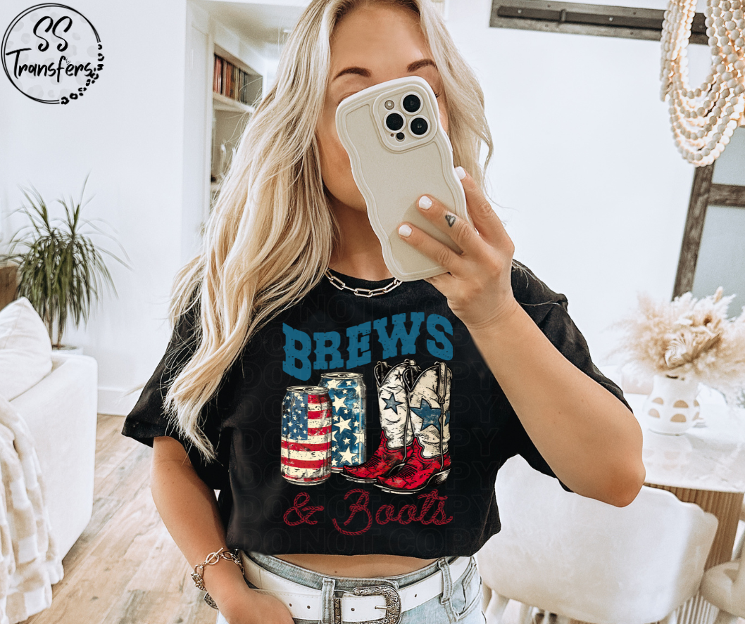 Brews and Boots DTF Transfer