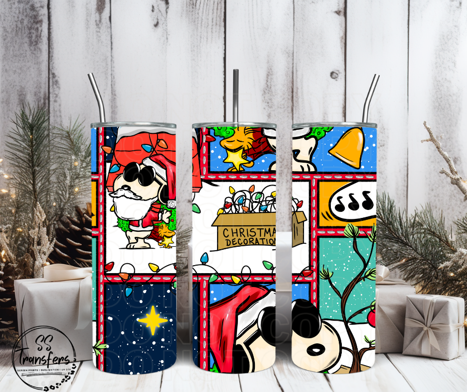 Santa Dog Sub Tumbler Transfer