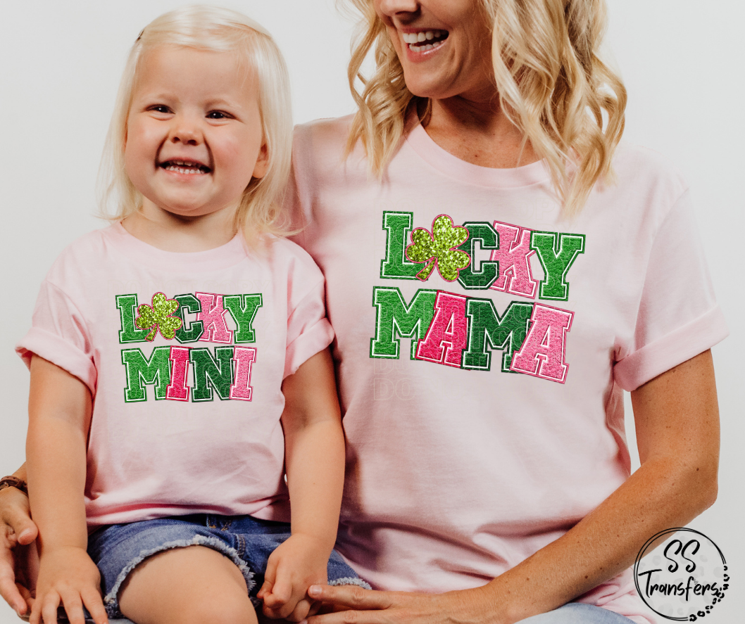 Lucky Mama/Mini Faux Chenille DTF Transfer