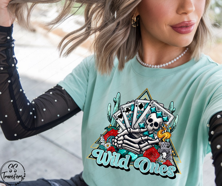 Wild Ones Skellie Cards DTF Transfer