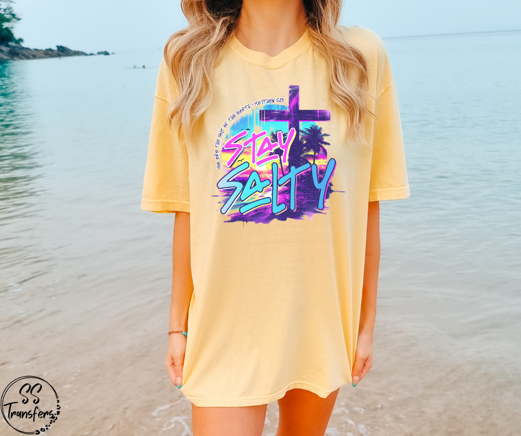 Stay Salty Matthew 5:14 DTF Transfer