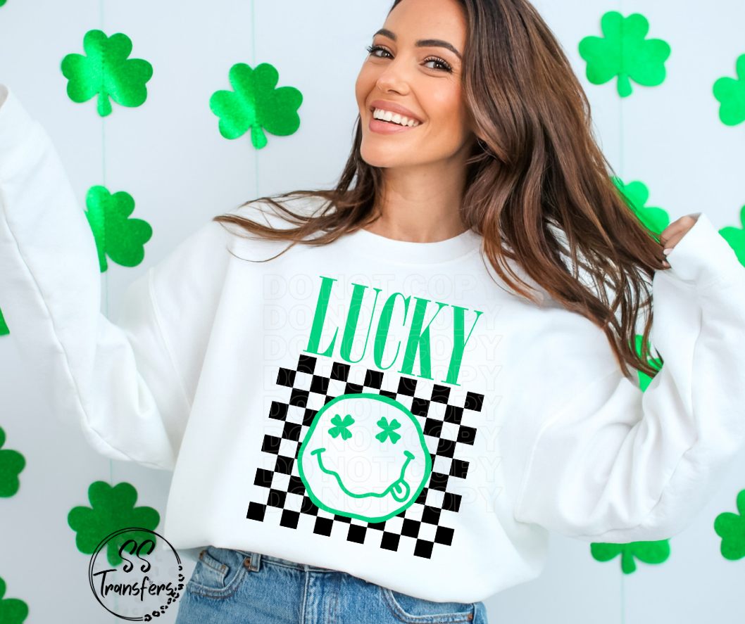 Checkered Lucky DTF Transfer