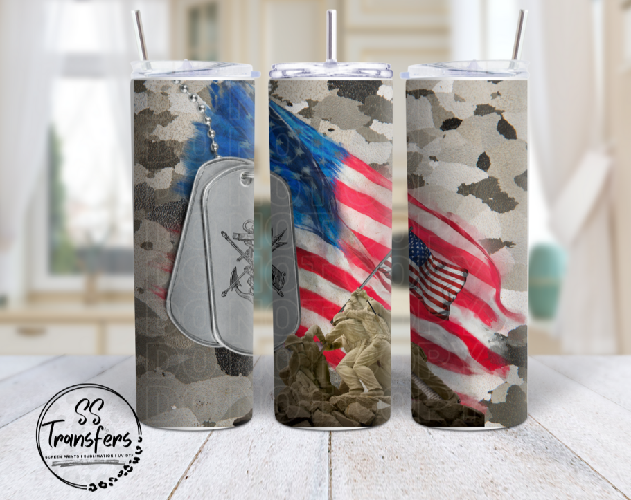 Military Sub Tumbler Transfer