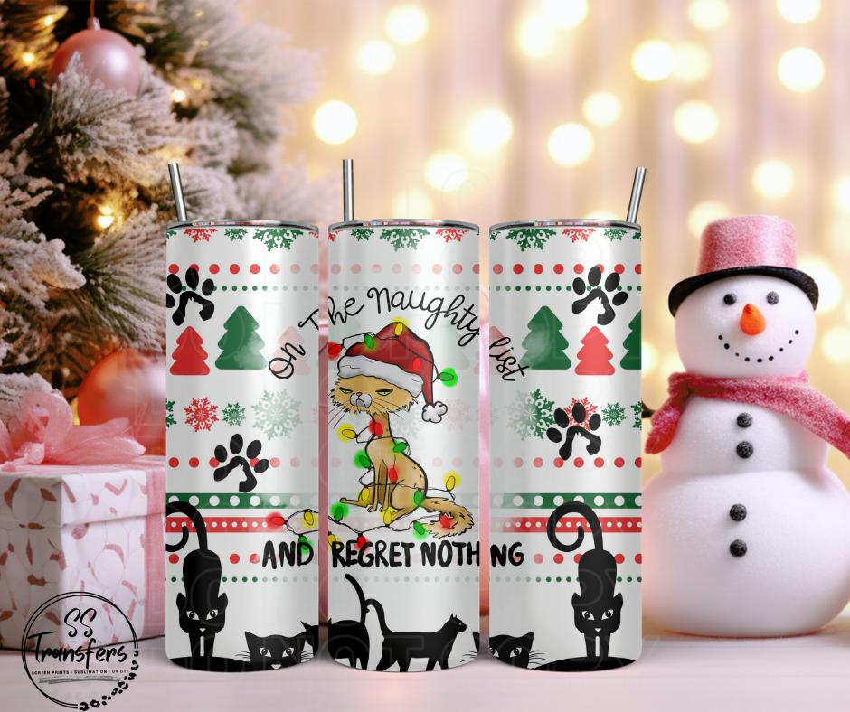On The Naughty List Sub Tumbler Transfer