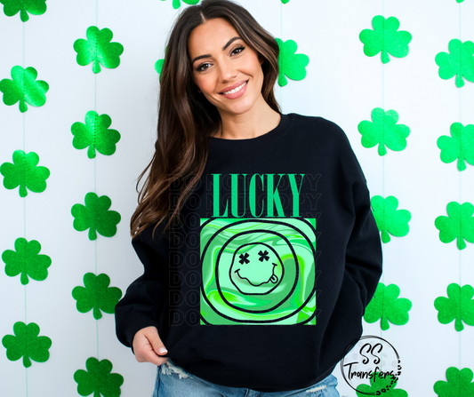 Swirl Face Lucky DTF Transfer