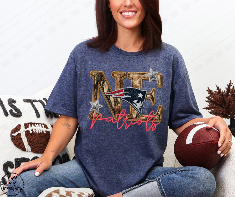 Camo Pats Faux Embroidered DTF Transfer