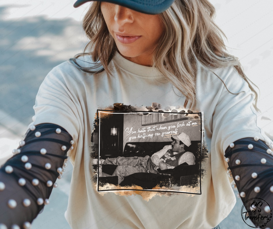 You're The Reason Leopard Background DTF Transfer