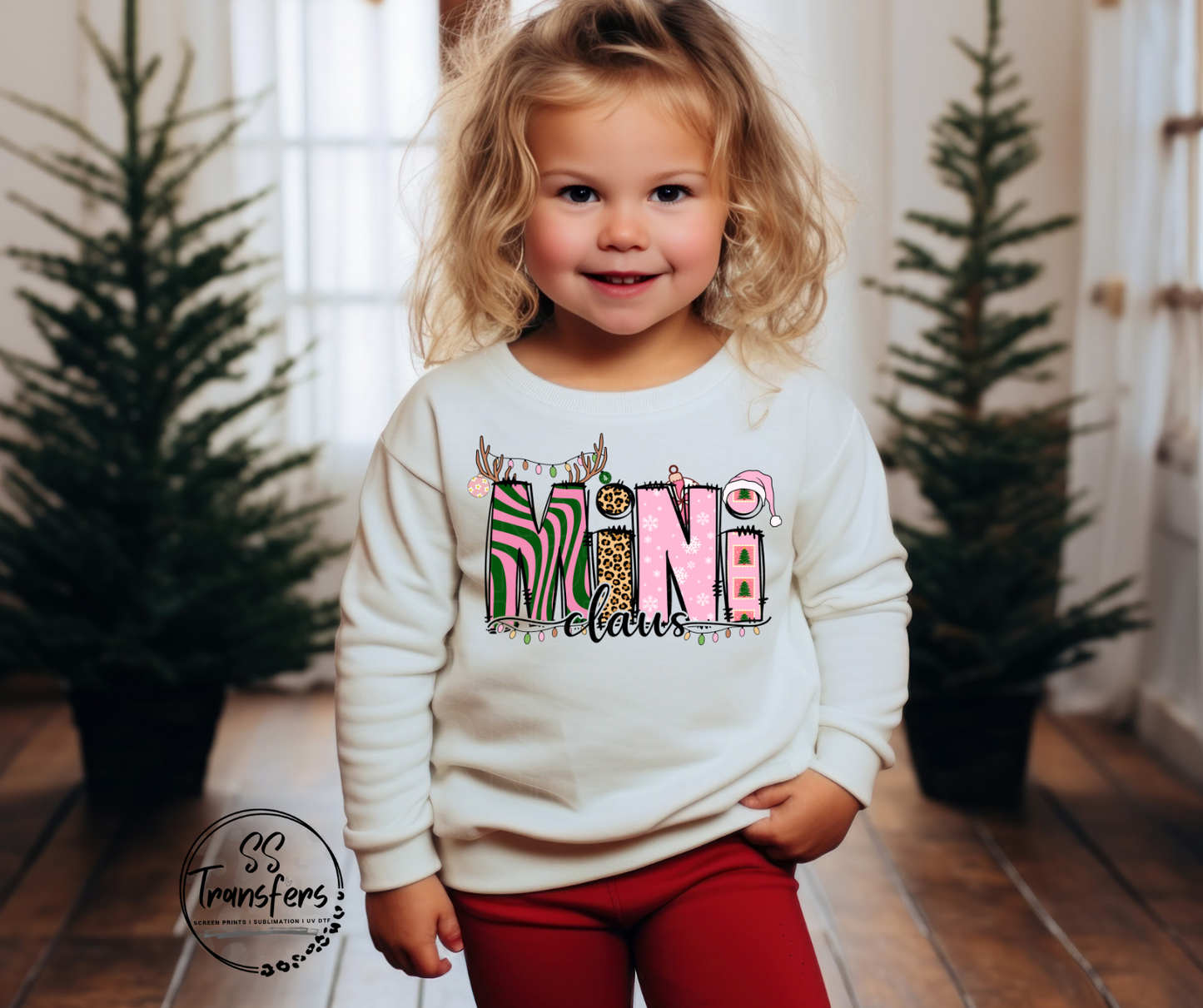 Pink and Leopard Claus Collection (Multiple Choices) DTF Transfer