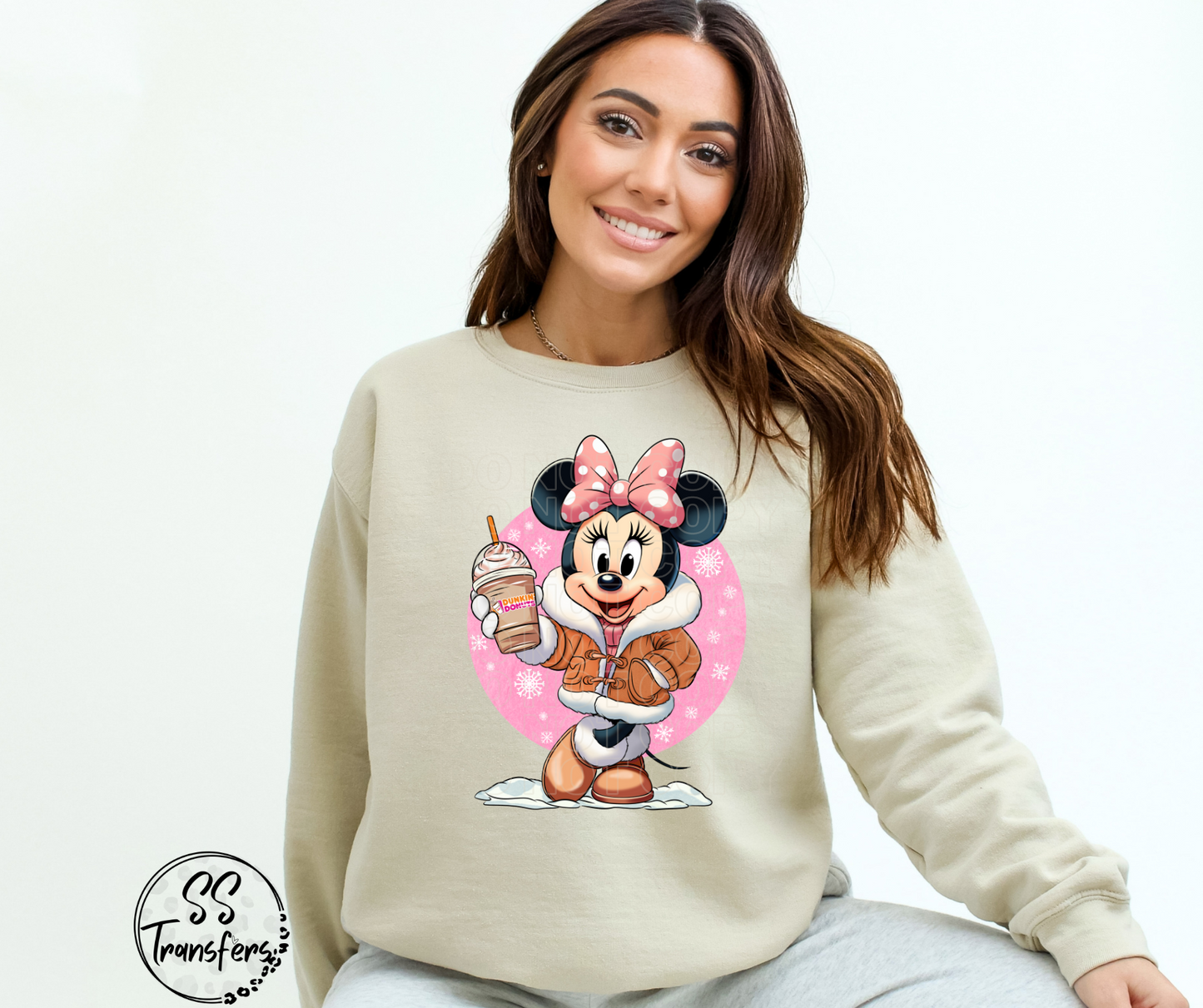 *FB Exclusive* Bow Mouse Winter Coffee (Multiple Choices) DTF Transfer