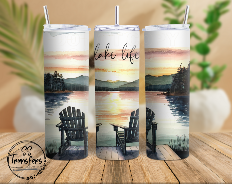 Lake Life Sub Tumbler Transfer