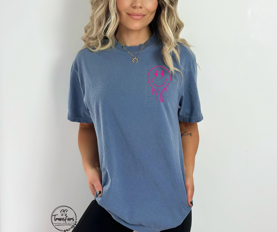 Retro Melting Happy Face (Multiple Colors) Pocket DTF Transfer