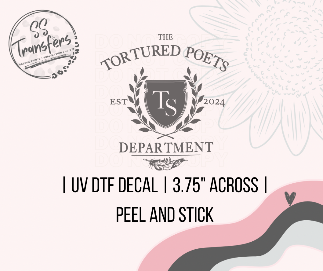 Tortured Poets Department UV Decal