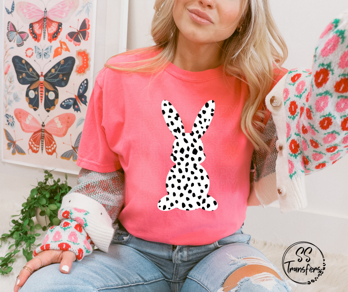 Dalmation Dot Bunny DTF Transfer