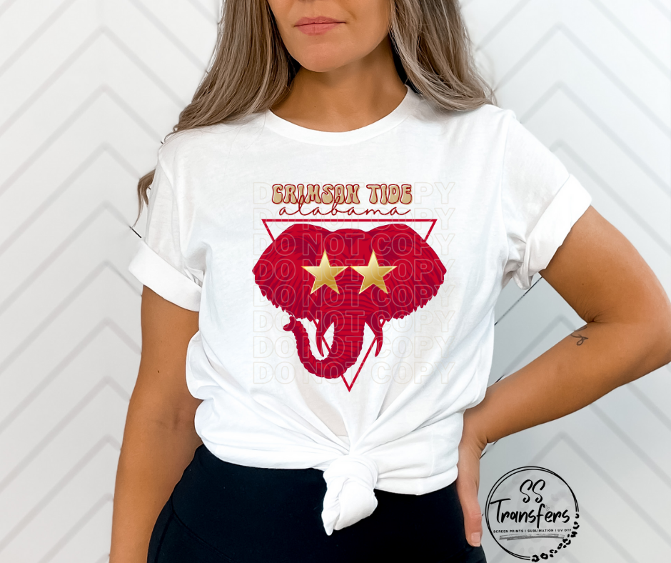 Preppy Elephant DTF Transfer