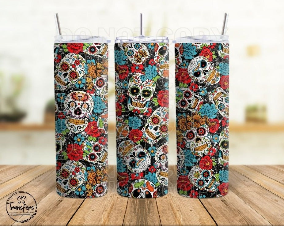Sugar Skulls Sub Tumbler Transfer