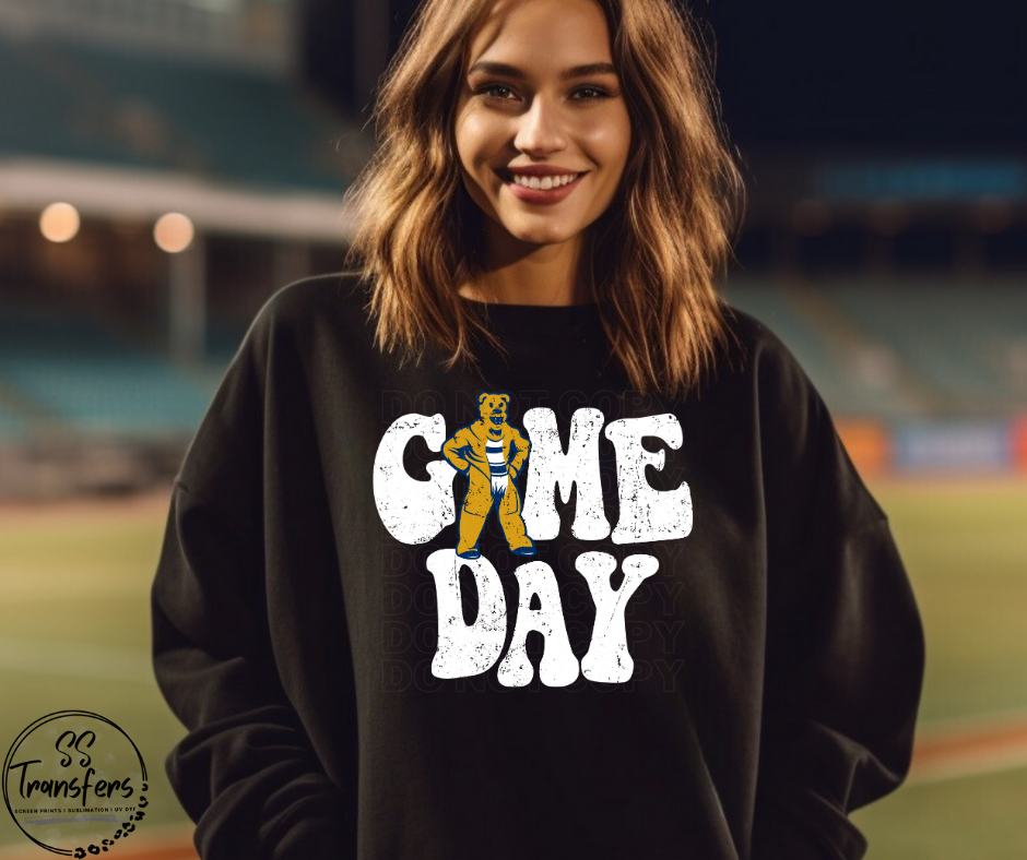 Vintage Game Day P State DTF Transfer