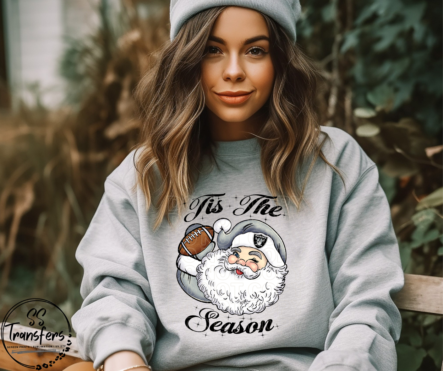 Tis' The Season Santa Football (Pro Team Options) DTF Transfer