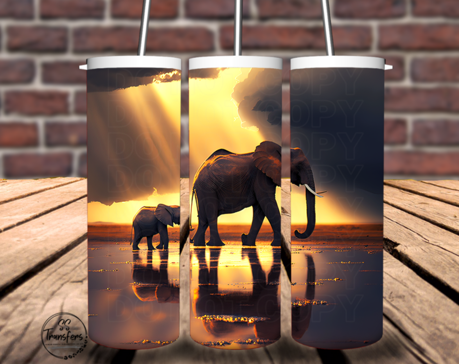 Elephants Sub Tumbler Transfer