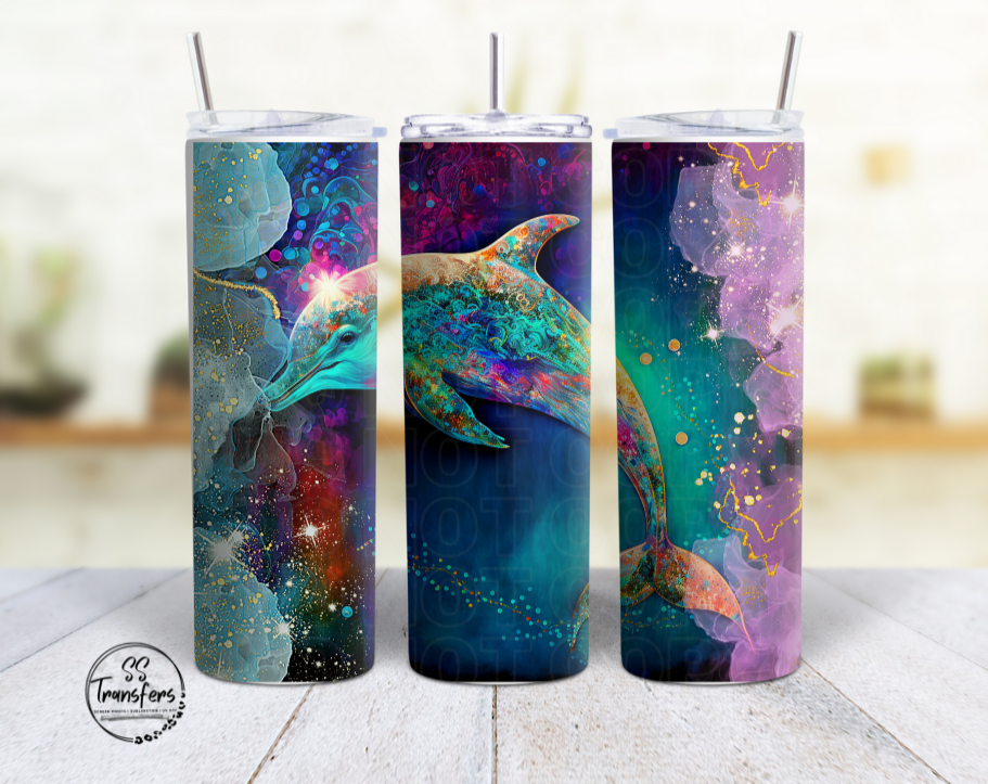 Marbled Dolphin Sub Tumbler Transfer