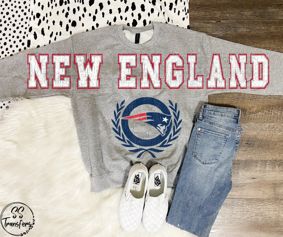 NE Oversized Distressed Letters *SS Exclusive* DTF Transfer