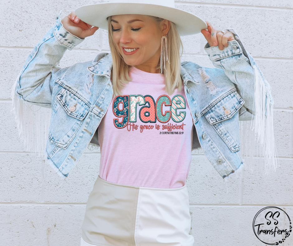 His Grace is Sufficient DTF Transfer