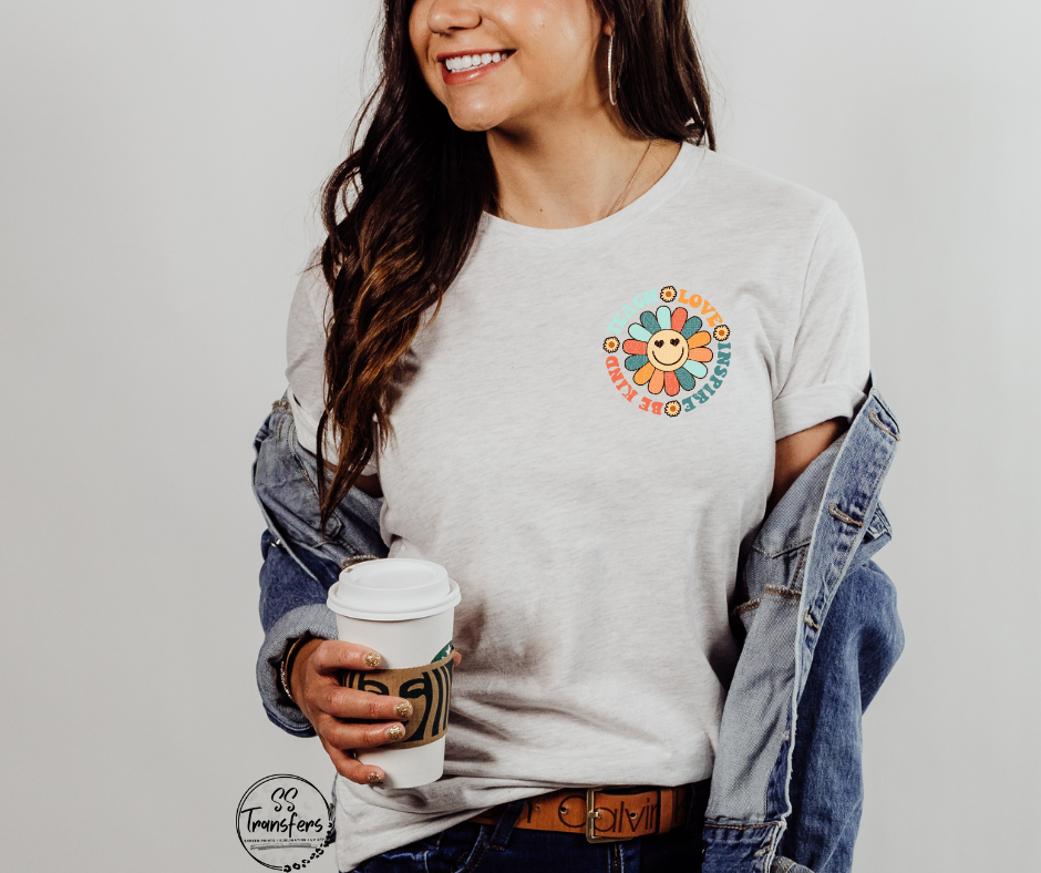 Teach, Love, Inspire, Be Kind (Multiple Colors) Pocket DTF Transfer