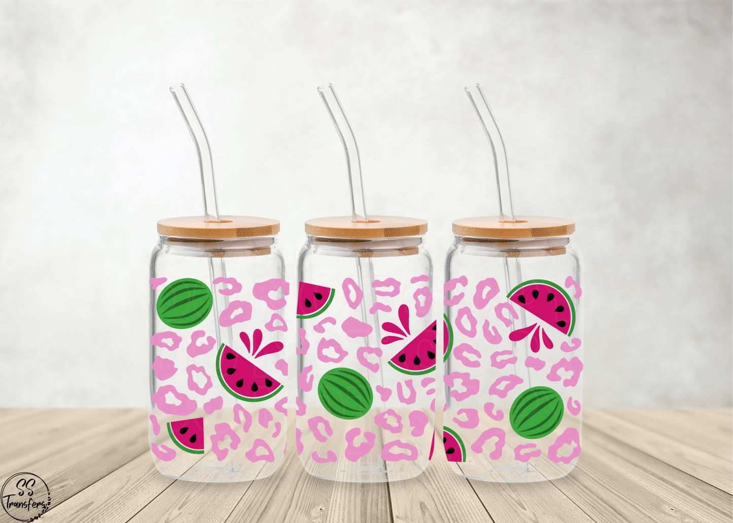 Cheetah Watermelons Libbey UV Wrap