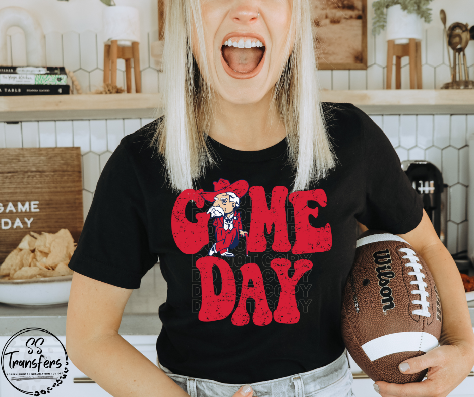 Vintage Game Day Rebels DTF Transfer